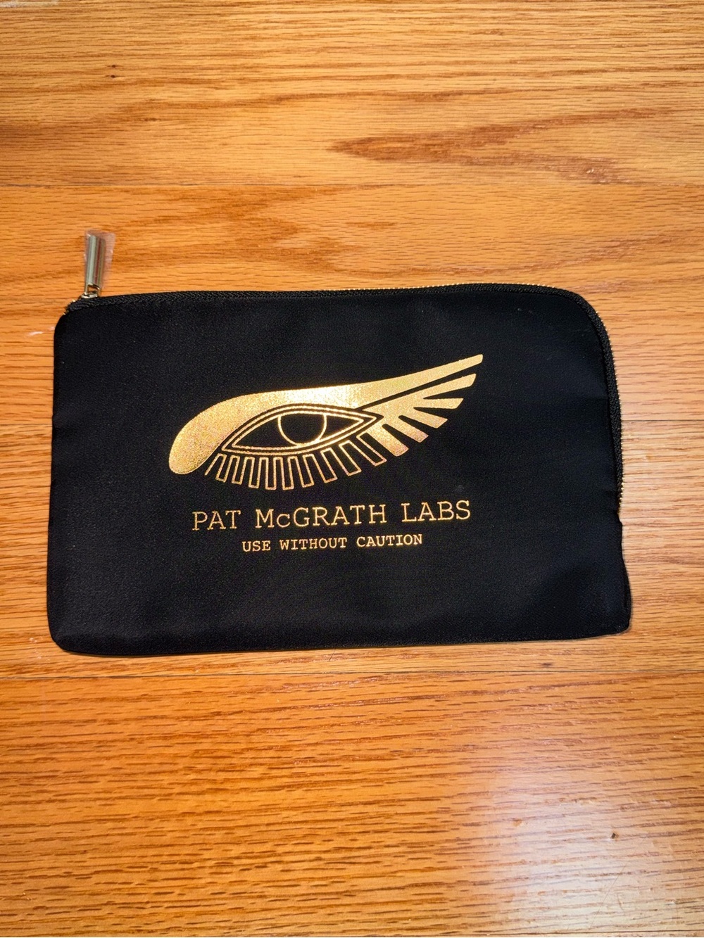 Pat McGrath Black Pouch with Gold Logo